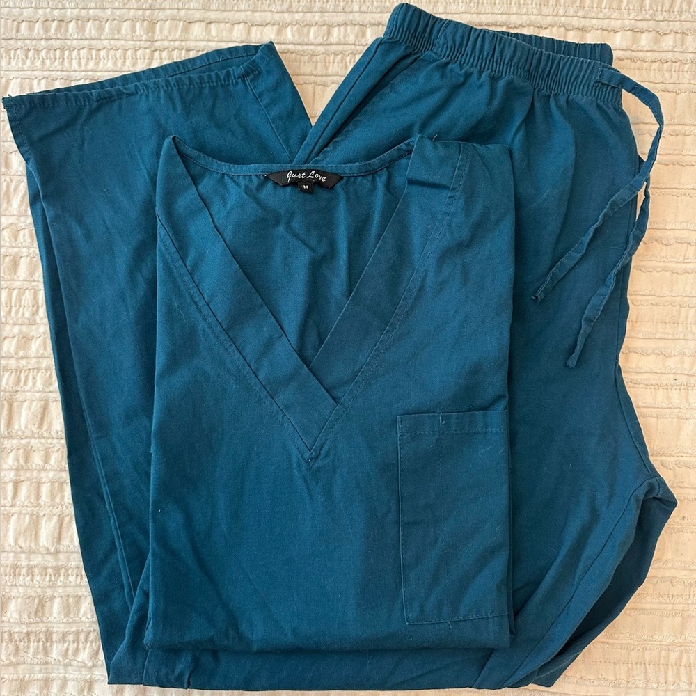 Just Love Blue Medical Scrubs Set